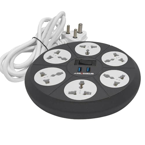 STANDLAST 6-Socket Extension Board with 2 USB (2.4A) | 1.8 Meter Surge Protector & 10A Spike Guard | Heavy Duty Extension Cord | Universal Socket Power Strip for Home,Office,TV, PC & Appliances - Grey 4
