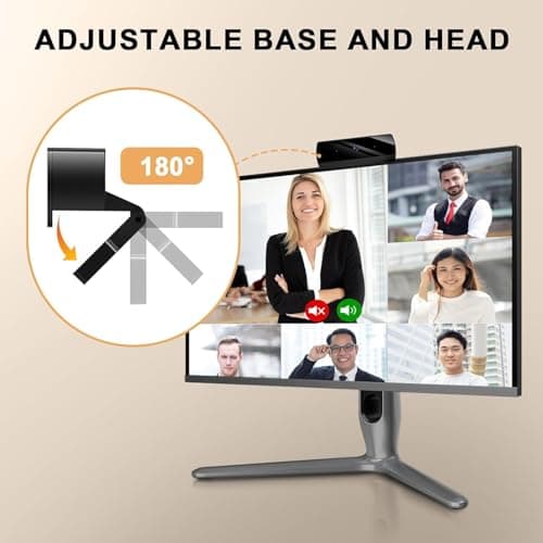 Drumstone (𝟏𝟓 𝐘𝐞𝐚𝐫𝐬 𝐖𝐚𝐫𝐫𝐚𝐧𝐭𝐲 1080P Full HD USB Webcam with Auto Light Adjustment & Dual Noise-Reducing Microphones | Webcam with Privacy Shutter & Adjustable Clip for Video Calls 5