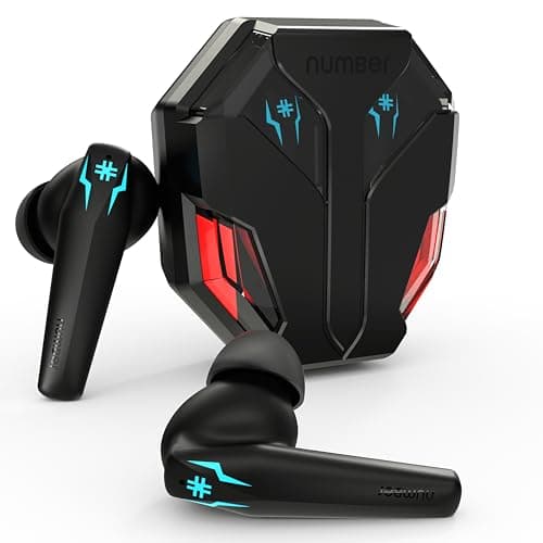 Number Super Buds Pro GT99 Truly Wireless in Ear Earbuds with 50 Hours Playtime, 35ms Ultra Low Latency, Dual Pairing Ear Buds, Quad Mic ENC, BT 5.4, IPX5, Fast Charging, Made in India (Glass Black)