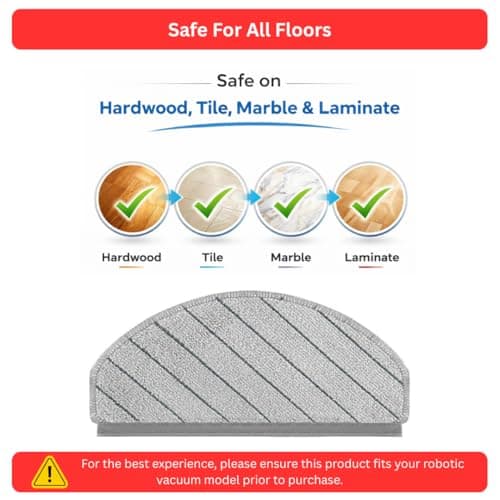 Reverbo Mop Cloths Compatible with Ecovacs Deebot N20 Pro, N30 White and N30 Plus – Replacement Parts for Robotic Vacuum Cleaner | Set of 2 Washable, Reusable Microfiber Mops for Deep Floor Cleaning 5