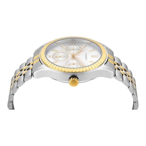 TIMEX Analog Watch for Man with Silver-Tone Round Dial & Silver Stainless Steel Bracelet Band Water Resistant Men's Wrist Watches - TWEG25200 4