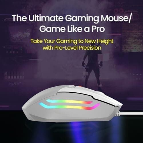 Portronics Vader Wired Gaming Mouse with 6 Buttons, Thumb Support, Adjustable DPI (6400 Max), RGB Light Effects, Ergonomic Design, 1.5 m Long USB Cable for Laptop & PC (Grey) 4