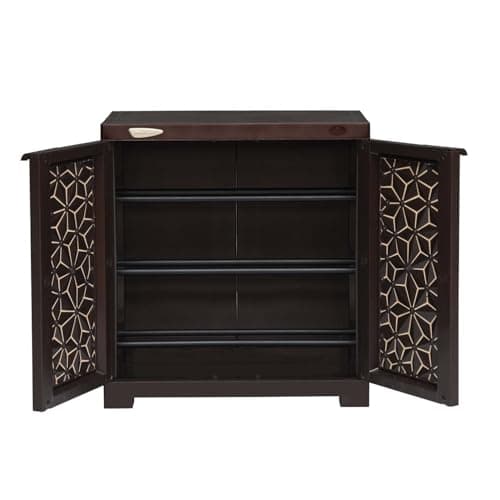 Nilkamal Freedom Star (FMSC09STR) Shoe Rack Plastic Cabinet | 3-Year Warranty | Dustproof Chappal Stand with Door | Indoor & Outdoor | Weather Brown & Biscuit 5