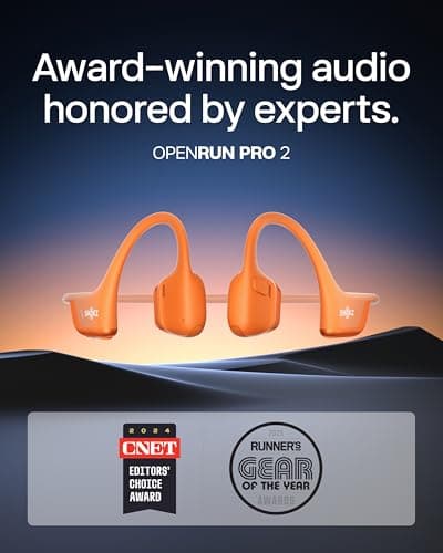 SHOKZ New OpenRun Pro 2 - Open-Ear, Bone Conduction Sport Headphones - with Headband - Sweat Resistant, Workout Headphones - Secure, Wireless, Comfortable Fit-Deep Bass and Smart Mic App 2