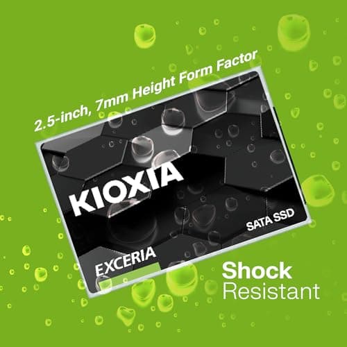 KIOXIA Former Toshiba Memory EXCERIA SATA SSD 480GB - 2.5 inches, 555MB/s Read & 540MB/s Write, Aluminum Shell,Equipped with BiCS Flash TLC Japanese Brand 4