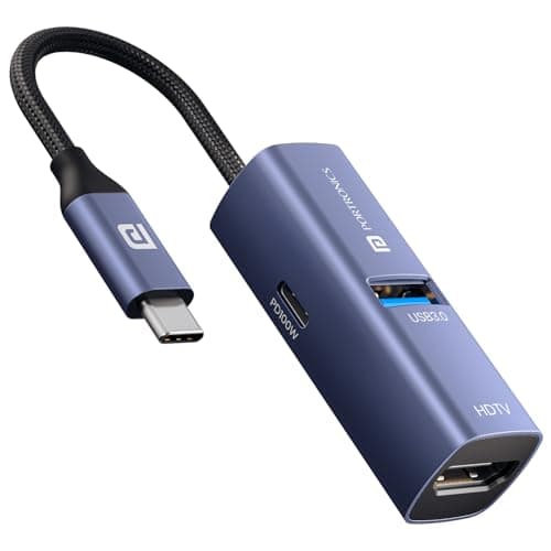 Portronics MPort Swift, 3-in-1 Type-C Hub with HDMI, USB 3.0 & 100W PD Charging, 4K@30Hz HDMI Output, Type-C Connector for MacBook, Windows, Tablets & Smartphones, Aluminium Body, Plug & Play