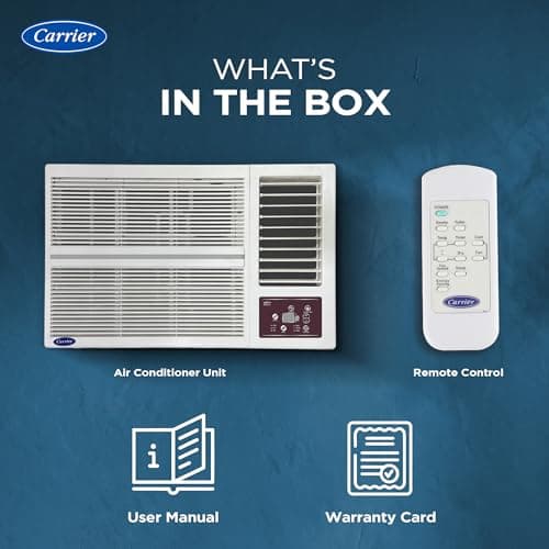 Carrier 1.5 Ton 5 Star, New Star rated, Inverter Window AC (Copper, Turbo mode for Faster Cooling, Energy Saver Mode, Dry Function, Auto Timer and Dust Filter,New star Rating, Estra Gxi -CIW19SC5R36F0 5