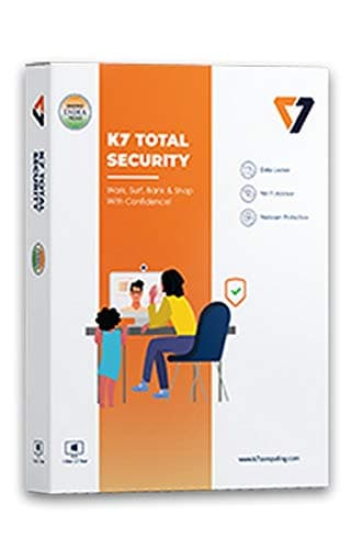 K7 Security K7 Total Security Latest Version, 3 Pc's, 1 Year (Email Delivery In 2 Hours, No Cd)