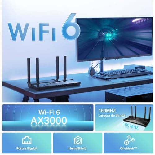 TP-Link Next-Gen Wi-Fi 6 AX3000 Mbps Gigabit Dual Band Smart Wireless Router, OneMesh Supported, Dual-Core CPU,HomeShield, Ideal for Gaming Xbox/PS4/Steam, Plug and Play (Archer AX53), Black 4