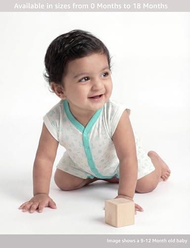 Amazon Brand Symbol Unisex 100% Cotton Half Sleeve Regular Fit Romper (Pack of 3) (SK-BRO-SS26-2003 (0-18M)_WAWPAS_3-6 M) 2