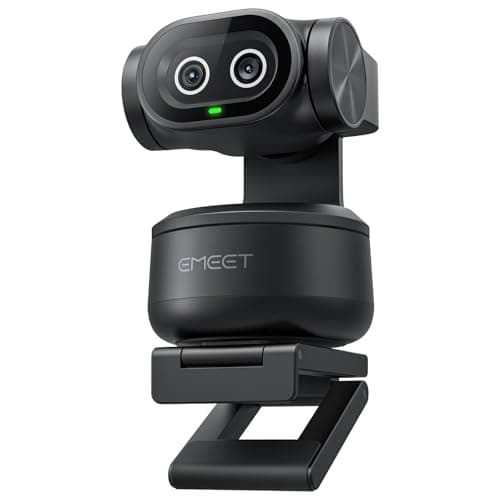 eMeet Webcam with AI Tracking, 0.2s Autofocus, Sony Sensor, Triple Microphone Array, Gesture Control, Preset Positions, Streaming Camera Compatible with OBS, Twitch, Switch 2, PC & Laptop (PIXY)