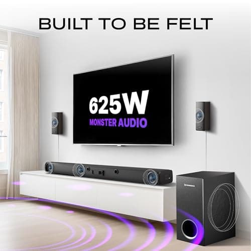 CrossBeats Blaze B1100 5.1 Dolby Home Theater Speaker 625W for TV [2026 Launch] Subwoofer Satellite Speakers, Soundbar for Smart TV |Bluetooth Sound bar Music System Home Theatre (Black) 4