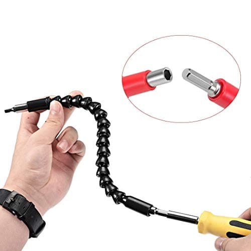 KHADIJA 300mm Flexible Shaft Bit Magnetic Screwdriver Extension Drill Bit Holder Connect Link for Electronic Drill 1/4 (Multicolour) 5