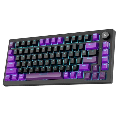 Kreo Swarm 75% Wireless Mechanical Keyboard with Pass Through Keycaps, Advanced Web Software, Pre-lubed Switches, 5-pin Hot Swap PCB, 5 Layers Sound Absorption and Software Support