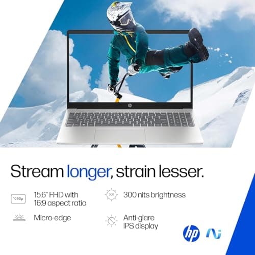 HP 15 Smartchoice, Intel Core Ultra 5 125H, 12 Tops (16GB DDR5, 512GB SSD) FHD, IPS, 15.6''/39.6cm, Win11, M365(1yr)* Office24, Silver, 1.65kg, fd1254TU, FHD Camera w/Shutter, AI Powered Laptop 5