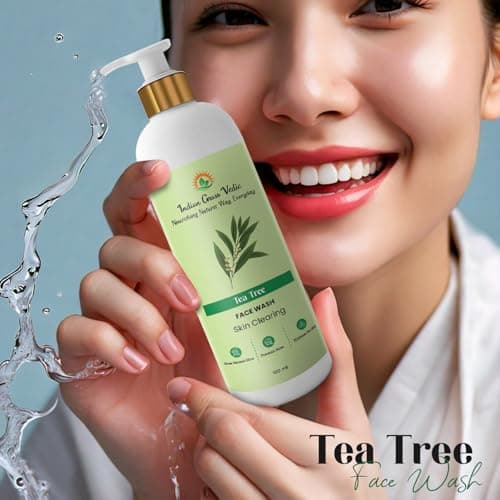India Grass Vedic Tea Tree Face Wash: Purifying blend harnesses the Tea Tree's clarifying power and Ayurvedic herbs to deeply cleanse pores 3