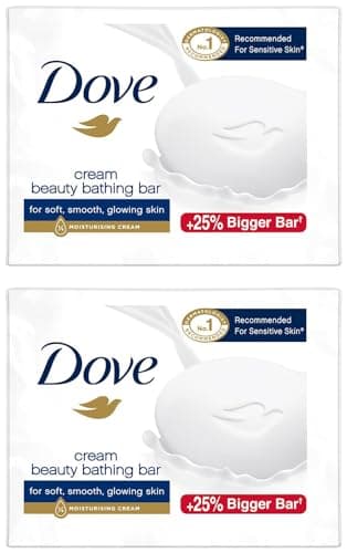 Dove Cream Beauty Bathing Soap Bar 125g (Combo Pack of 6) | With Moisturising Cream for Softer Skin & Body, Nourishes Dry Skin more than Ordinary Soap