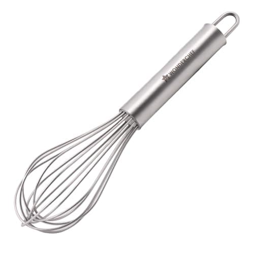 Wonderchef Ambrosia Whisk | Food-Grade Stainless-Steel | Comfortable Handle | Multi-Purpose Kitchen Tool – for Blending, Whisking, Egg Beating, Stirring, Baking | Compact Design |1-Year Warranty