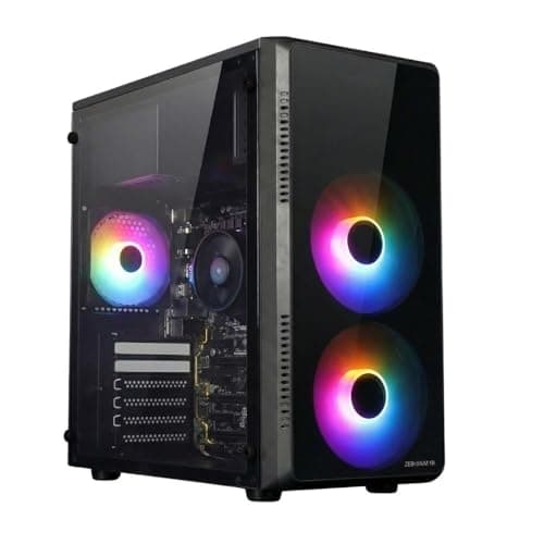 Assembled Desktop PC Core i5 4th Gen | 8GB RAM | 128GB SSD | Win 11 + MS Office | WiFi | HDMI & VGA Dual Display | RGB Gaming Cabinet (3 Fans) | Home Office Study | 2 Year Warranty | Ready to Use