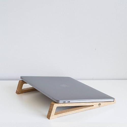 InnoFur Friss Wooden Laptop Stand Ergonomic Foldable Portable Tabletop Laptop/Desktop Riser Stand Holder Compatible for MacBook, HP, Dell, Lenovo & All Other Notebook. 5