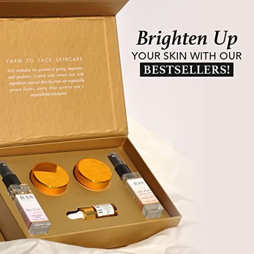 RAS Luxury Oil 5 Step Brightening Skincare Set | Face Cleanser, Elixir, Serum, Body Toner, and Face toner | Skincare Set | Gift Set 2