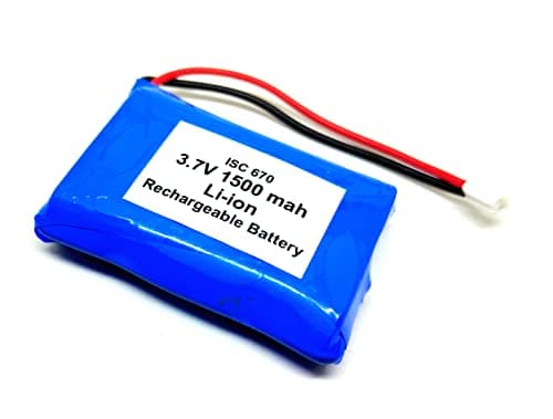 INVENTO 2Pcs 3.7V 1500 mAh 50x35x12mm Li-ion Lithium-ion Rechargeable Battery Pack for DIY 2