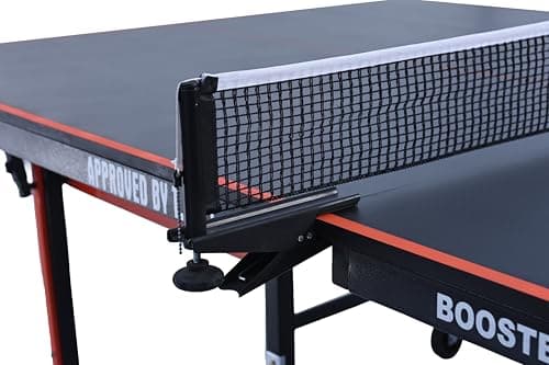 GYMNCO BoosterTable Tennis Table with Levellers Top 19 mm (E-1 Grade TT Table with 2 TT Racket, Cover & Balls)(19 MM New Booster) (Black) 4