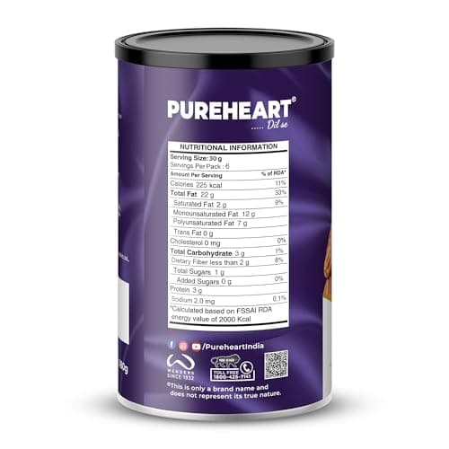 Pureheart Premium Pecan Nuts 180g | Premium Natural Pecans | Healthy Dry Fruits Snack | Rich in Protein, Fibre & Antioxidants | Ideal for Snacking & Baking 2