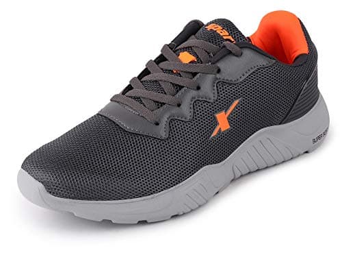 SPARX Mens Sx0648g D. Grey NEON Orange Sneaker - 10 UK (SX0648G)
