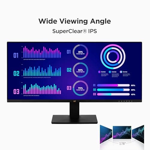 ViewSonic VA2932-MHD 73.66 Cm (29") Ultra-Wide Monitor | IPS | WFHD | HDR10 | Adaptive Sync | sRGB -120% | 21:9 Ratio| Eye Care |DCR 80M:1 | Speaker |3Side Bezel Less | HDMIx2,DP. 4