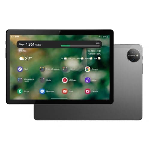 DOMO Slate SL40 OS10 RC 10 Inch Android Tablet 4G Dual SIM, 4GB RAM, 32GB Storage (Expandable to 1TB), Octa-Core Processor, WXGA Incell Display, 13MP Camera, GPS, WiFi, Bluetooth, Type-C (Grey)