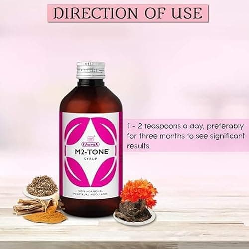 Charak Pharma M2 Tone Syrup for Women's Health | Herbal Medicine For Hormonal Imbalane | Women Health Supplement (450 ml (Pack of 2)) 5