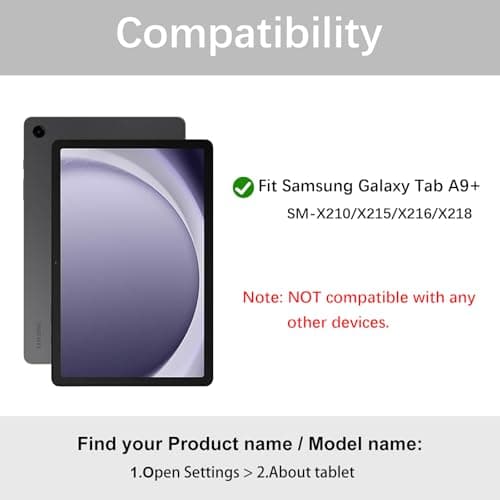 Ocricll Case with Keyboard for Samsung Galaxy Tab A9 Plus / A9+ (Black) 2