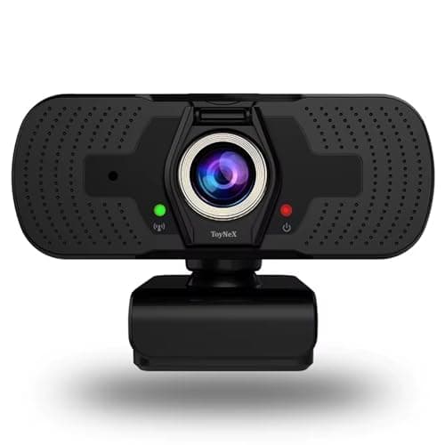 ToyNeX HD 1080P Webcam Autofocus Web Camera Desktop with Mic, USB Webcam for Webcast Conference Cam for PC Laptop Computer Online Meeting.(Black)