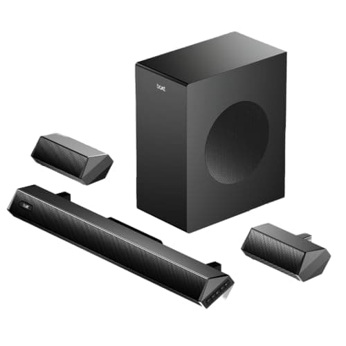 Boat Aavante Bar Prime B300 with Subwoofer and Dual Rear Speakers, 300W RMS Output, 5.1 Channel, Multi-Connectivity, EQ Modes, & BT v5.3 Soundbar with Powerful Boat Signature Sound (Charcoal Black)