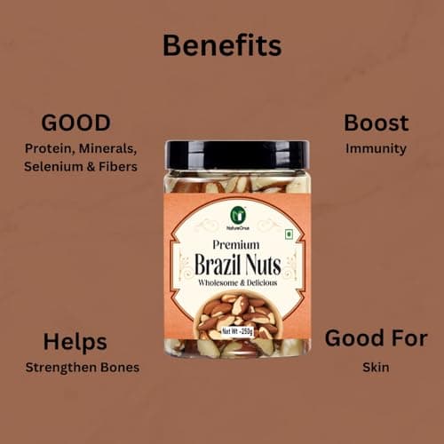 NatureOnus Premium Jumbo Brazil Nut 250gms | Premium Grade Brazil Nuts for a Nutritious Delight | Dry Fruits | Whole Natural Brazil Nut are loaded with high selenium contents 3