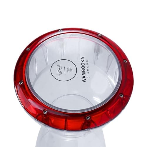 Wambooka DAR-RD Touring Series Diamond Wet & Dry Darbuka | 8.75" Head & Unbreakable PC Body | Lightweight Drum for Deep Bass & Crisp Highs | Includes Padded Bag, Allen Key & Learning Course | Red 3