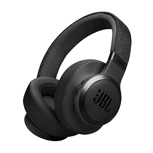 JBL Live 770NC True Adaptive Noise Cancellation Headphones Wireless Over Ear, Spatial Sound, 65Hrs Playtime, Speed Charge, Multipoint Connect & Personi-Fi 2.0, Customized EQ, Google Fast Pair, Black