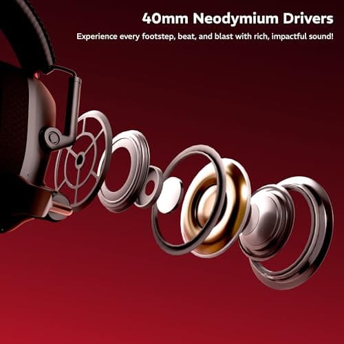 daWg HeadBug G60 Lightweight Wireless Gaming Headphones, 20ms Ultra Low Latency (2.4GHz), Bluetooth v5.4, 40mm Neodymium Drivers, Crystal Clear Mic, Soft Leatherlite Headband, for PS5, PS4, PC, Mobile 3