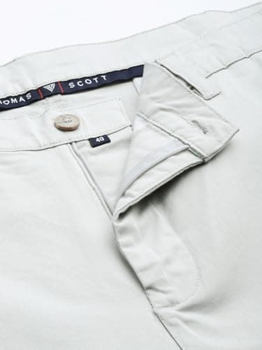 Thomas Scott Men Plus Size Pure Cotton Chinos Trousers(TSB095A_Grey_42) 5