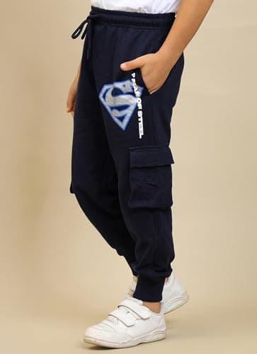 Kidsville Official DC Comic Superman Graphic Printed Regular Fit Blue Jogger for Boys 3