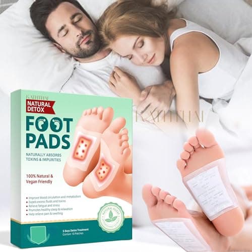Kaththai Foot patch Herbal And Gentle Ingredient (20 Pieces) Detox Foot Pads Natural Ingredients for Sleep Aid Pain Relief Toxin Removal with Bamboo Vinegar and Acupoint Micro-Massage Technology 4
