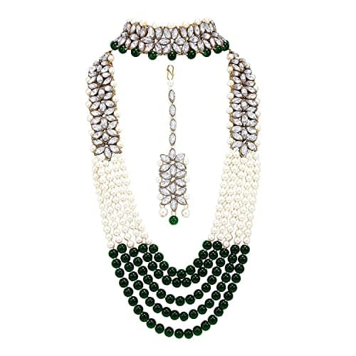 ASMITTA Stunning Gold Plated Jewellery Set for Women - NS1166PCGLDSB5 3