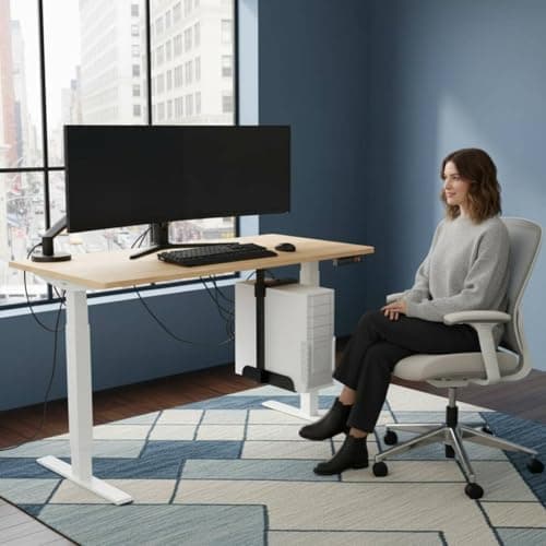 SNAPPSY Space Saving Hanging Computer Case Holder Easy Installation Under Desk Computer Mount Heavy Duty Adjustable Computer Computer Case Bracket Improved Ventilation for Gaming Setup, Black 5