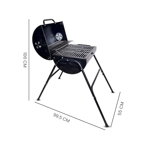 Peng Essentials Compact Barbecue Grill for Home - Barrel Style Charcoal BBQ - Easy to Assemble,A Well-Built Stand,Even Heat Distribution 6
