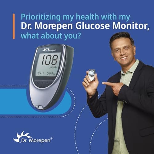 Dr. Morepen BG-03 Gluco One Glucometer Combo, 50 Strips (Multicolor) 2