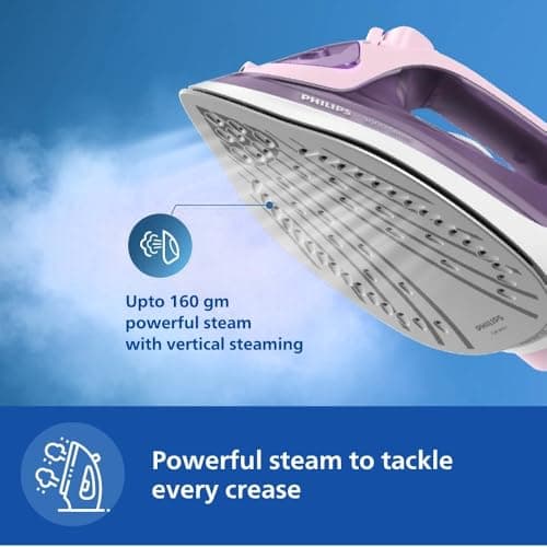Philips Speed Pro DST3020/30 Steam iron 2200 W - World's No 1 Ironing brand, 35 gm/min Steam with 160 gm Steam Boost, Ceramic Soleplate, Drip Stop technology & 300 ml Water tank 3