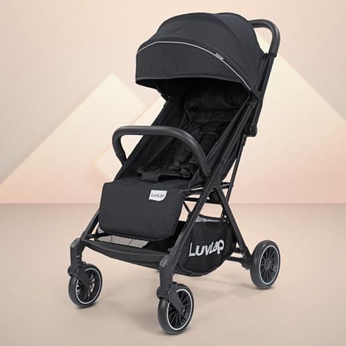 LuvLap Royal Baby Stroller, Pram for 0 to 3 Years with 5 Point Safety Harness, Large Storage Basket, Heavy Duty Wheels, Easy Fold, Extendable Canopy, Multilevel Recline & Adjustable footrest