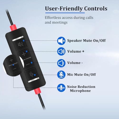 Xintronics USB Headset with Microphone for PC, Wired USB Headphones with ENC Dual Noise Cancelling Microphone, Computer Headset for PC Laptop Mac Skype Zoom Video Meeting 3