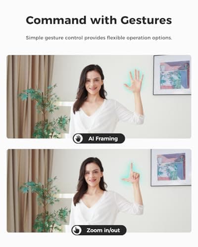 OBSBOT Meet SE 1080P 100FPS AI Webcam for PC & Laptop | AI Framing & Autofocus, 1/2.8″ Sensor, Gesture Control, Beauty Mode, Staggered HDR | Webcam for Streaming, Meetings & Video Calls (White) 5
